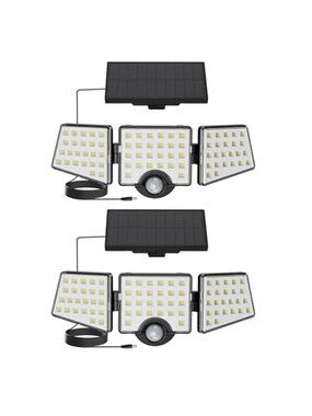 Solar Motion Lights Outdoor Security Lights Waterproof LED Flood Light 2 Pack